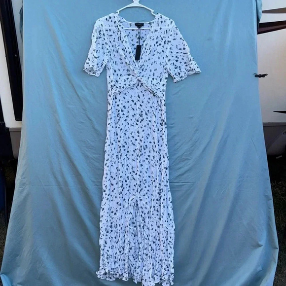 NWT - Rag & Bone Tamar Floral Maxi Dress Women SIZE 6 White sheer mesh viscose - Picture 2 of 8